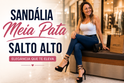 Sandália Meia Pata Salto Alto