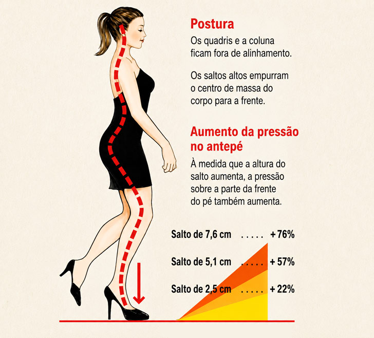 Tamanhos dos saltos femininos