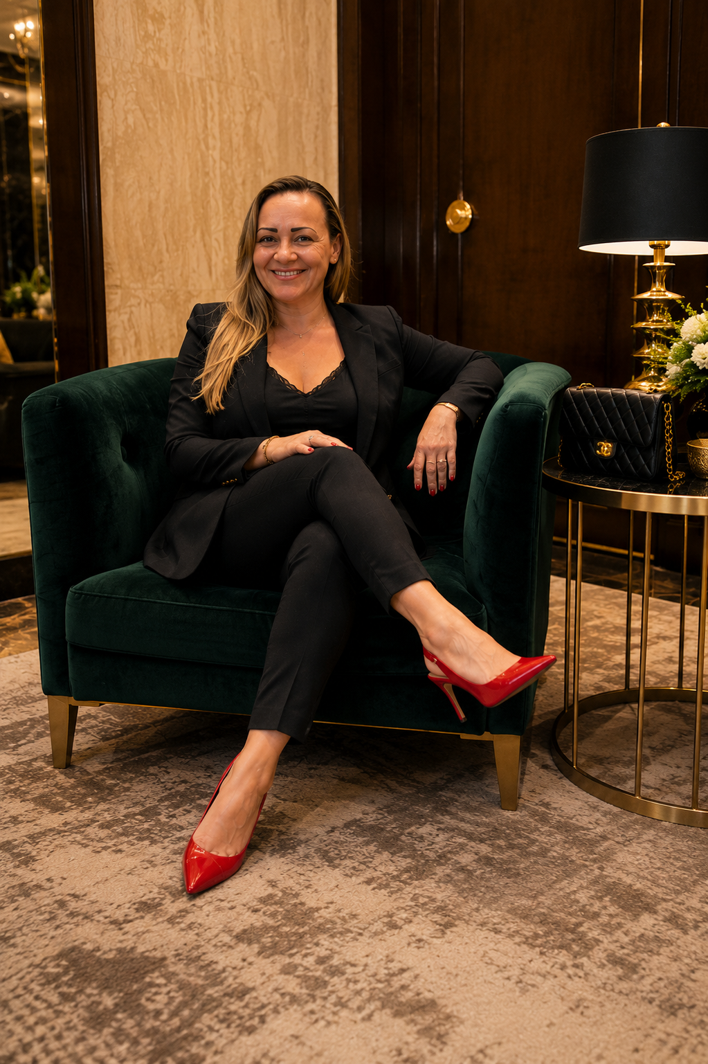 Meus looks com Scarpin Vermelho Salto Fino