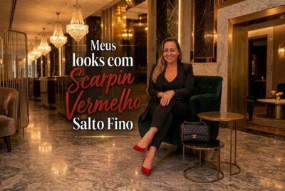 Meus looks com Scarpin Vermelho Salto Fino