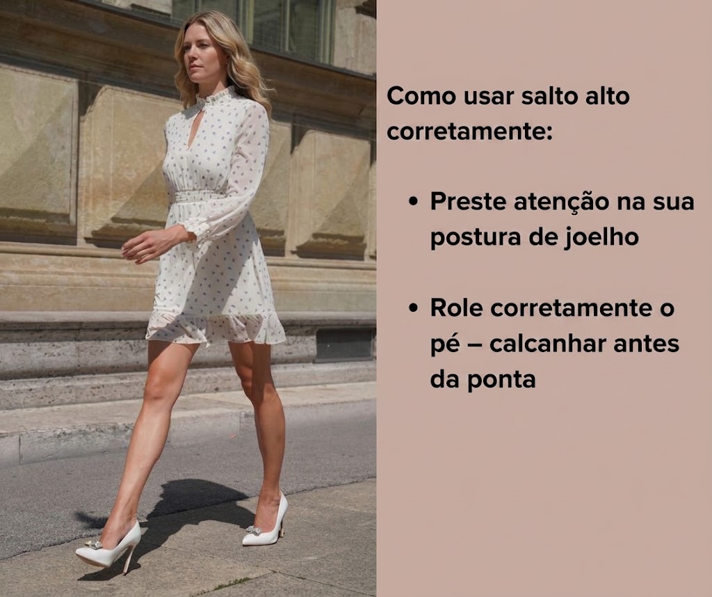 Como usar salto alto corretamente